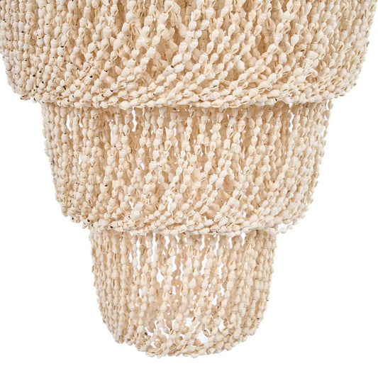 Lustre Coquillage Lagoon - Suspension Naturelle Bohème Chic - Taille M