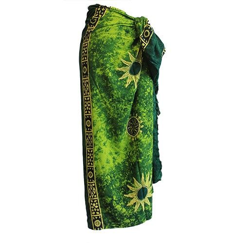 1x Bali Celtic Sarongs - Sun Symbols (4 Assorted Colours)
