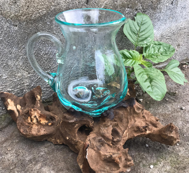 Molton Glass on Wood - Water Jug