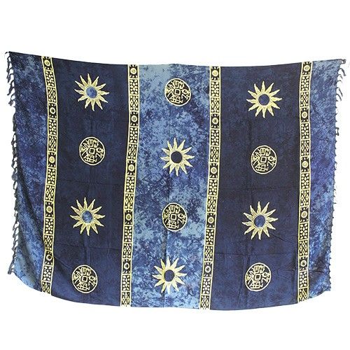 1x Bali Celtic Sarongs - Sun Symbols (4 Assorted Colours)