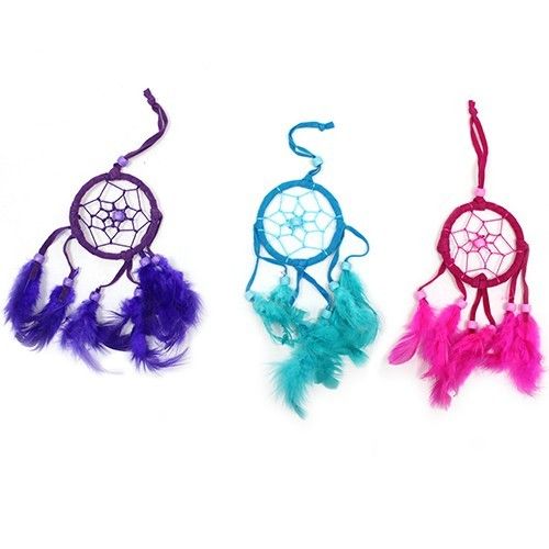 Bali Dreamcatcher - Small Round - Turq/Pink/Purp